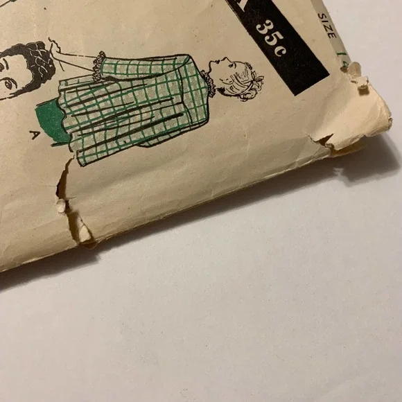 Butterick Vintage 1940's Sewing Pattern #3524 Maternity Smock Size 14 - Picture 4 of 5